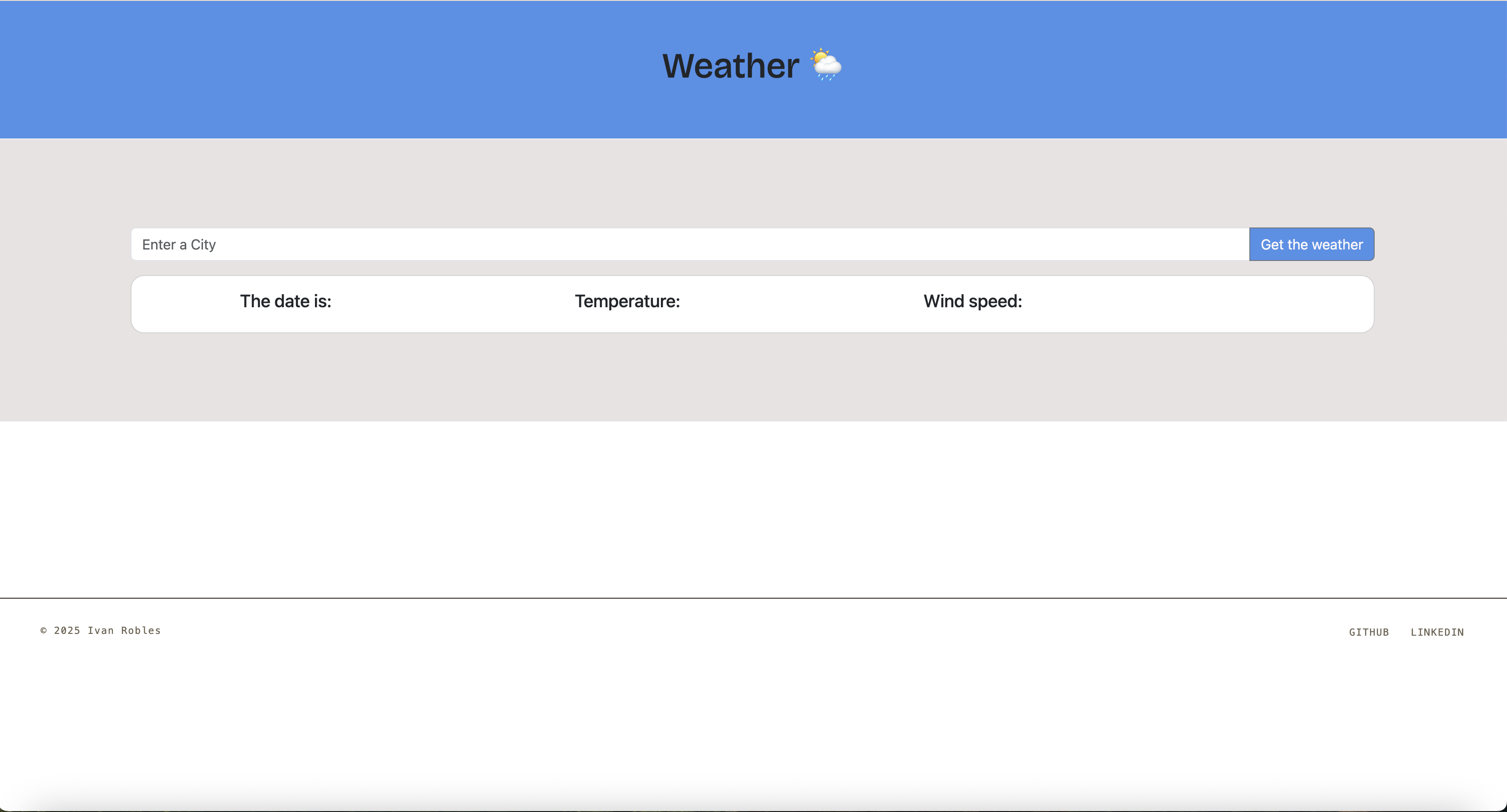 Weather app screenshot